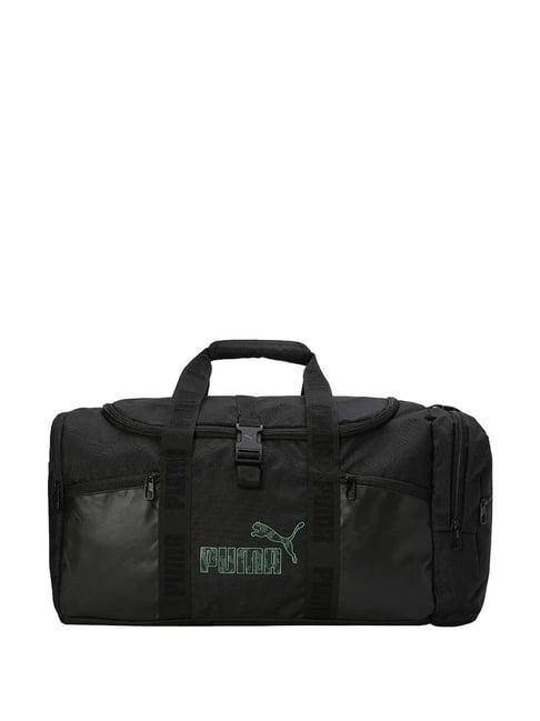 puma black solid duffle bag