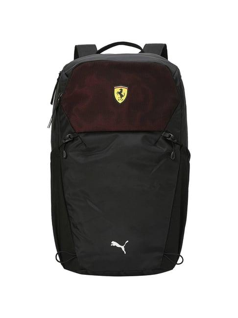 puma black solid laptop backpack