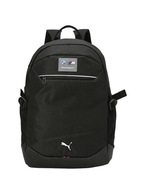 puma black solid laptop backpack