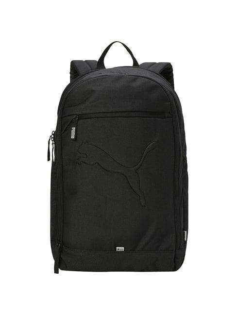 puma black solid laptop backpack