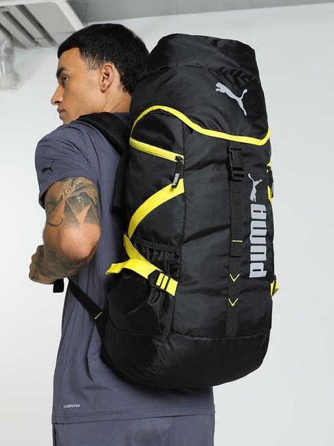 puma black solid rucksack