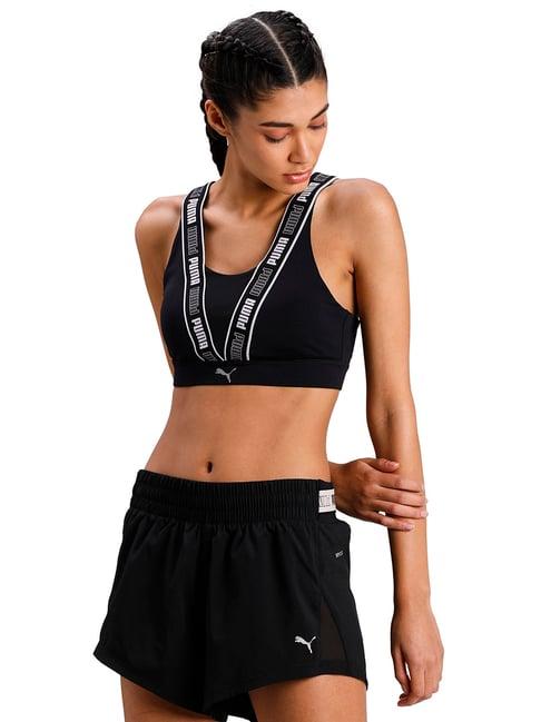 puma black under wired non padded sports bra