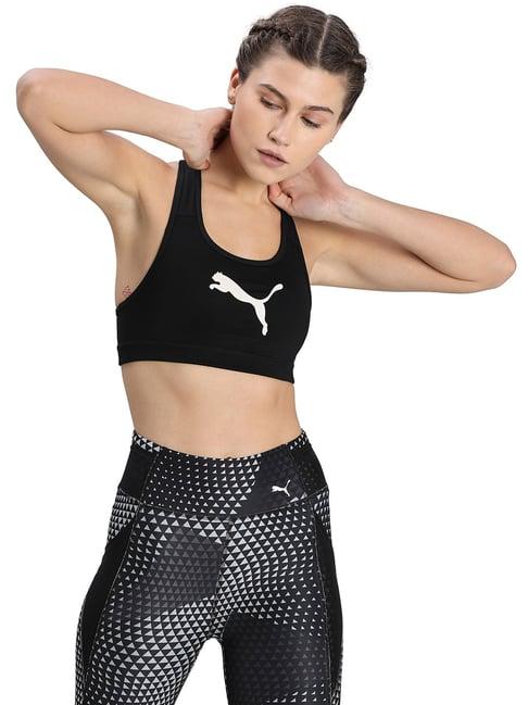 puma black under wired non padded sports bra