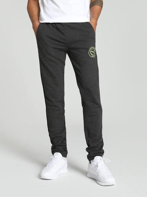 puma blank india grey cotton slim fit sports trackpants