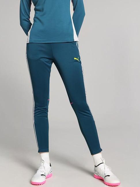 puma blue mid rise sports tights