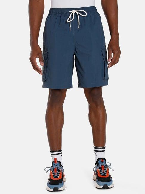 puma blue relaxed fit shorts