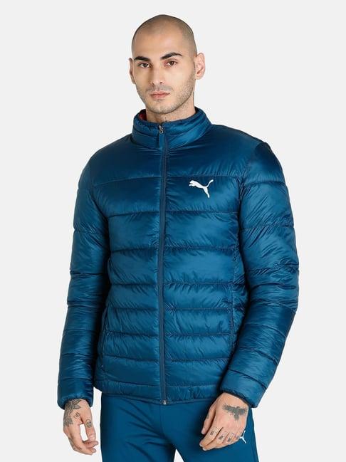 puma blue slim fit bomber jacket