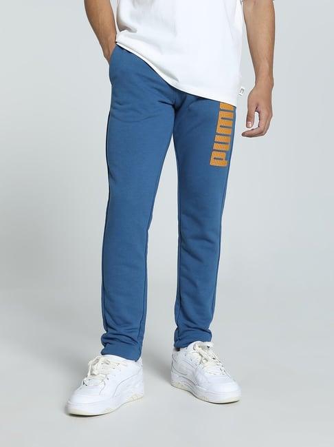 puma blue slim fit trackpants