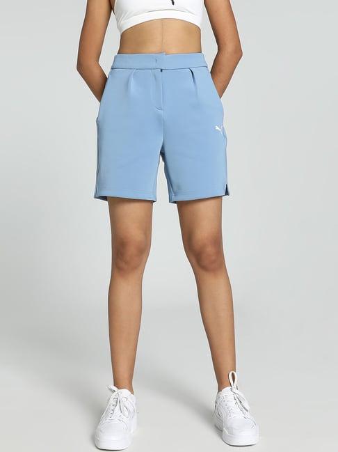 puma blue striped shorts