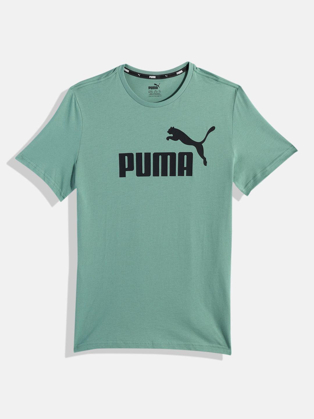 puma boys essentials printed pure cotton t-shirt