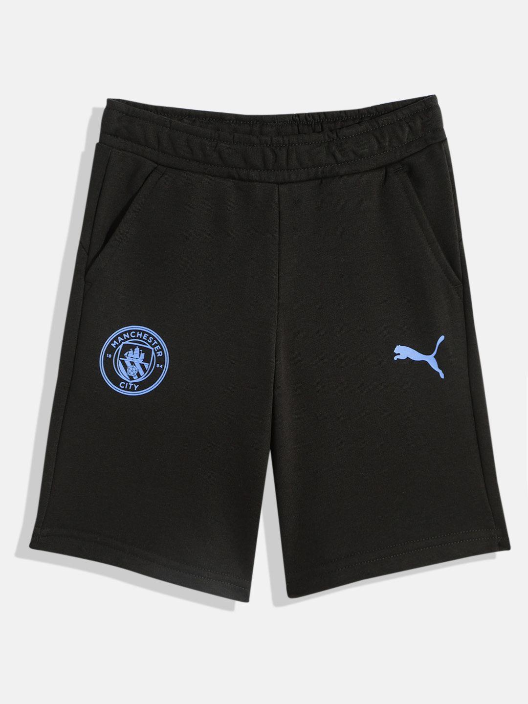 puma boys manchester city fc printed sports shorts