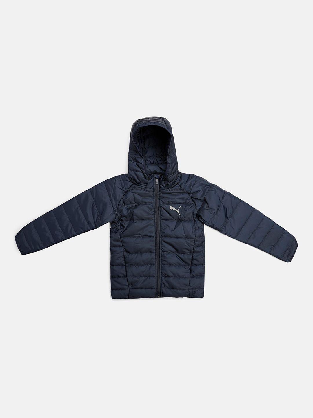 puma boys navy blue puffer jacket