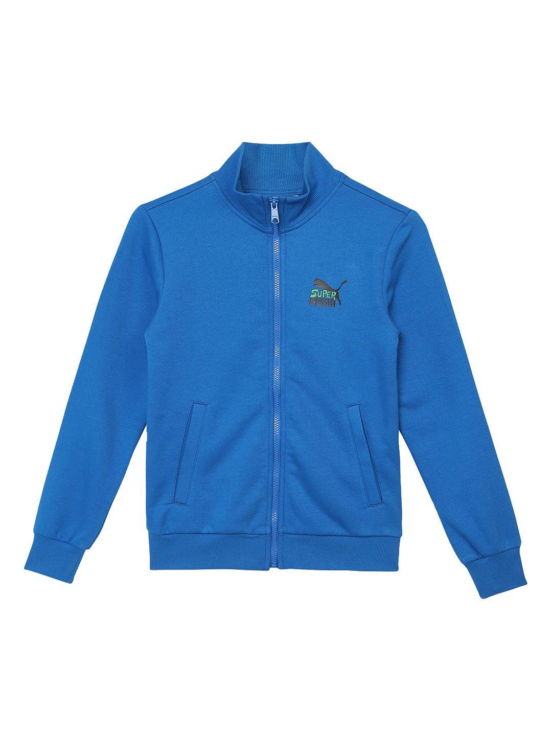 puma boys printed cotton sporty jacket