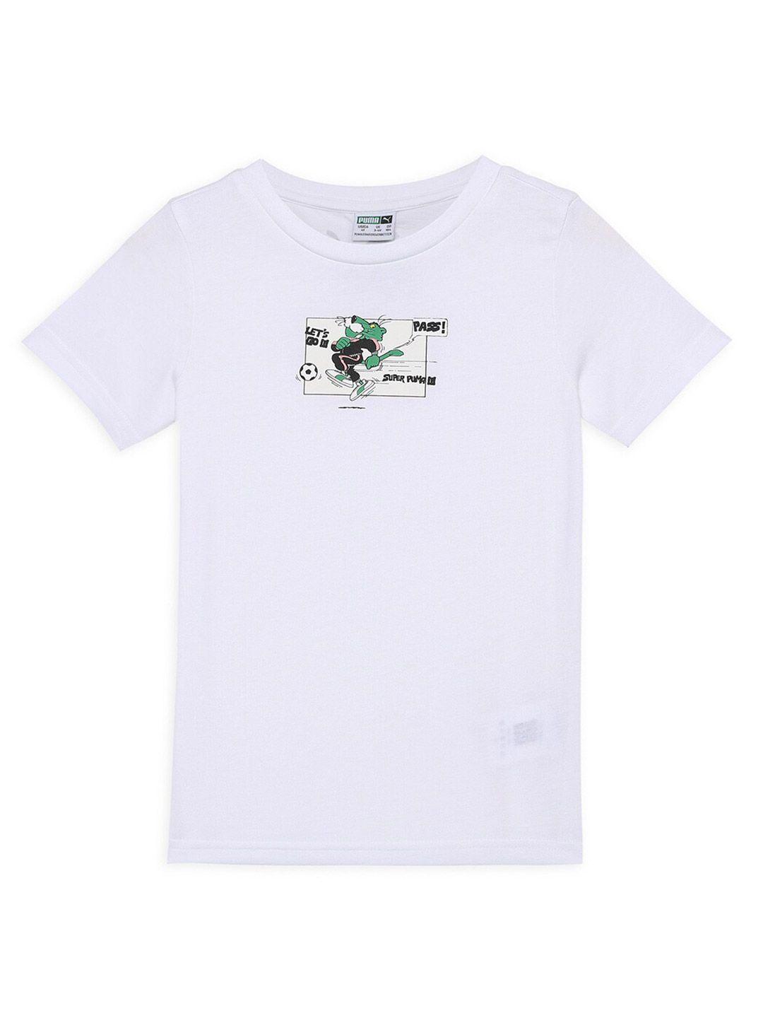 puma boys printed cotton t-shirt