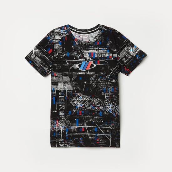 puma boys printed crew neck t-shirt