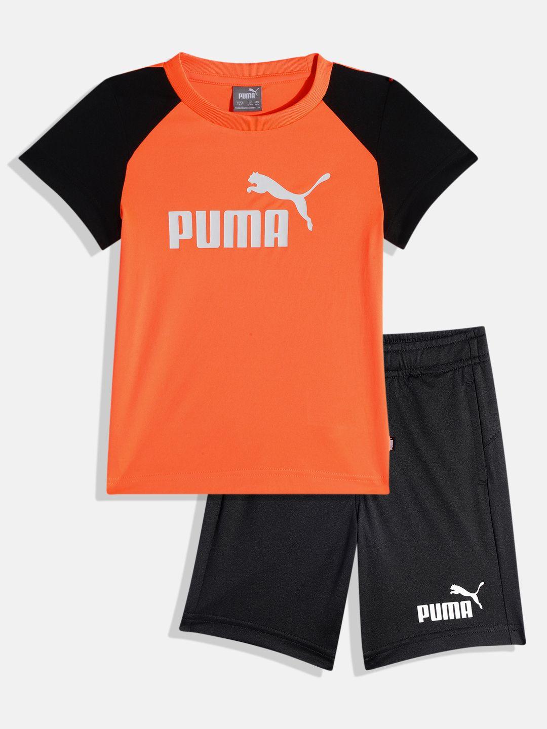 puma boys printed t-shirt with shorts