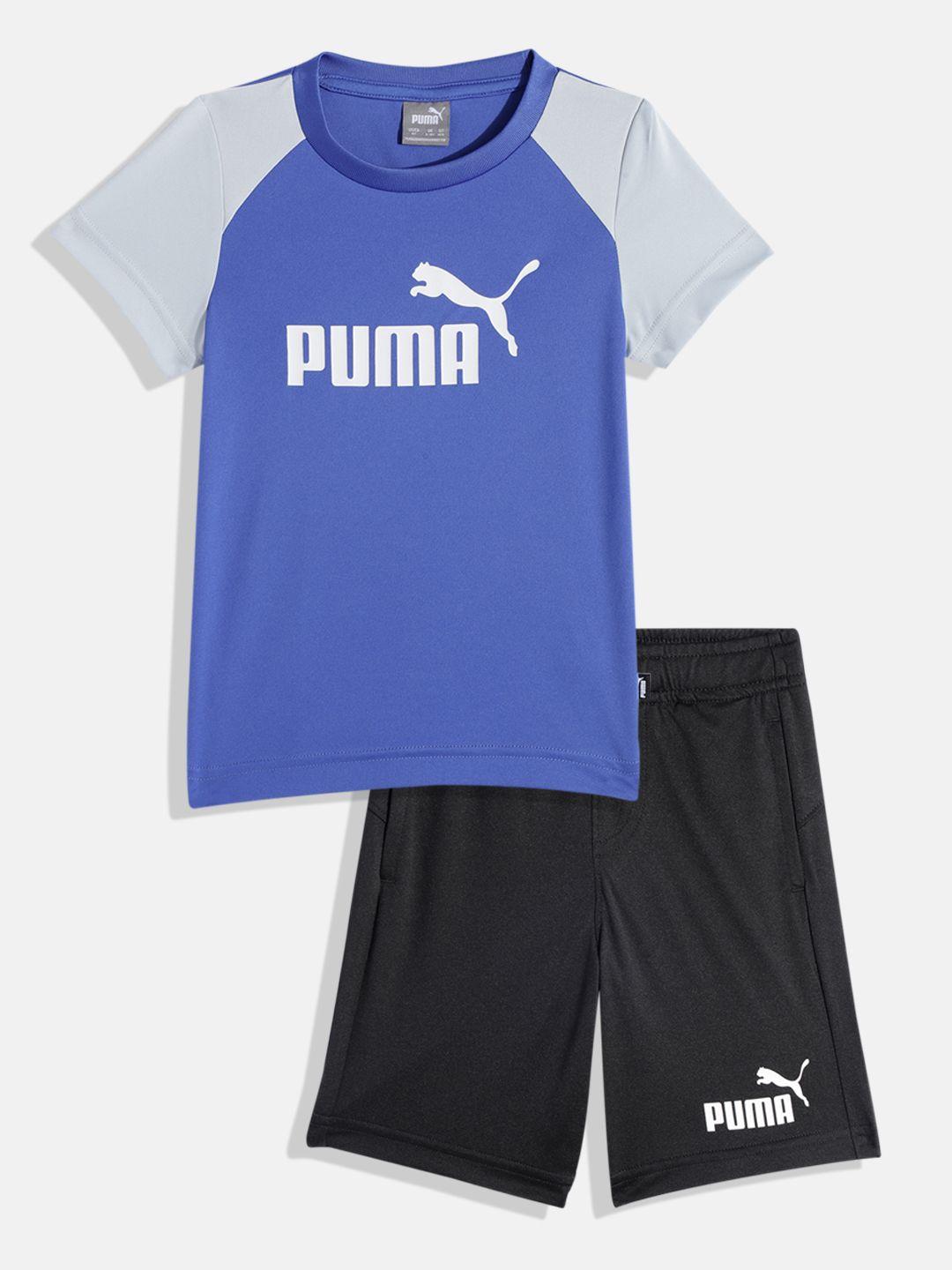 puma boys printed t-shirt with shorts