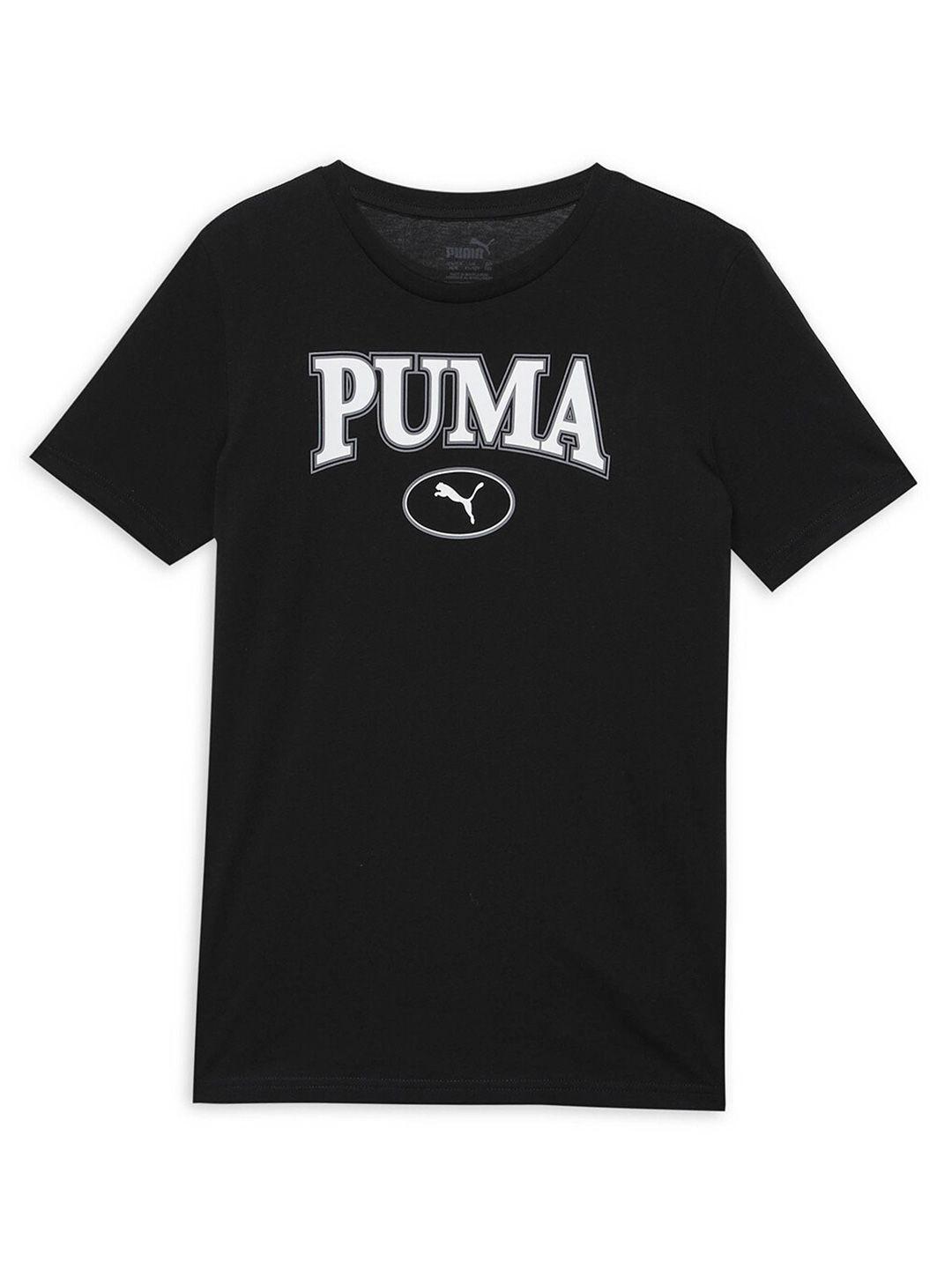 puma boys squad brand logo detail youth t-shirt