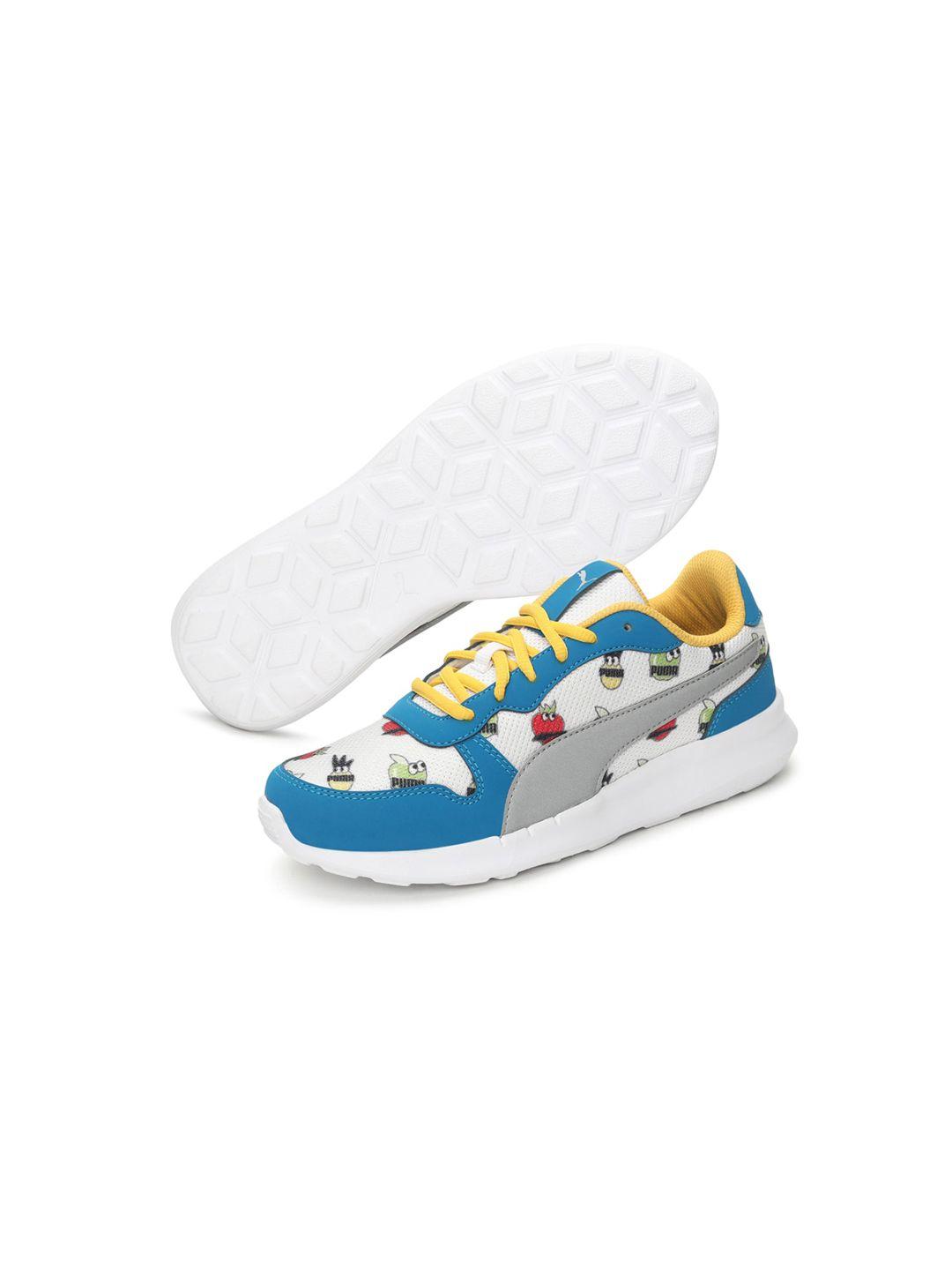 puma boys yellow printed trekking shoes