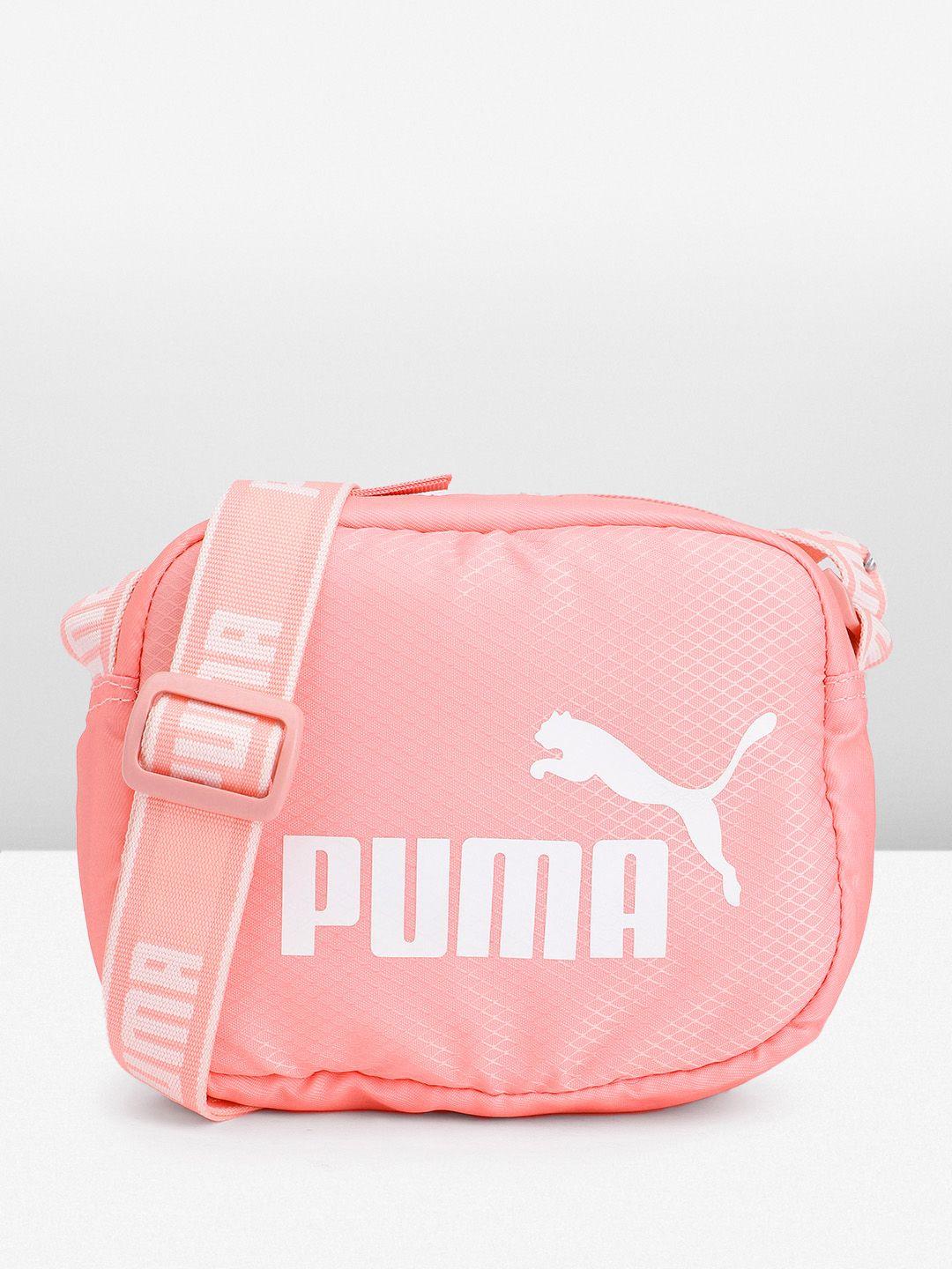 puma brand logo printed structured crossbody sling bag