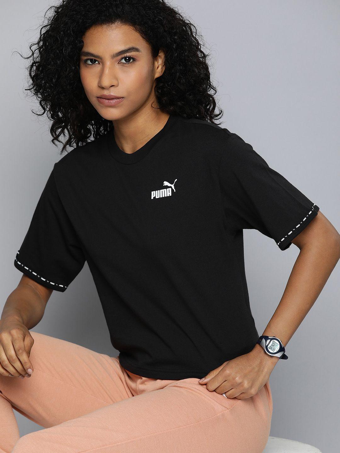 puma brand logo pure cotton t-shirt