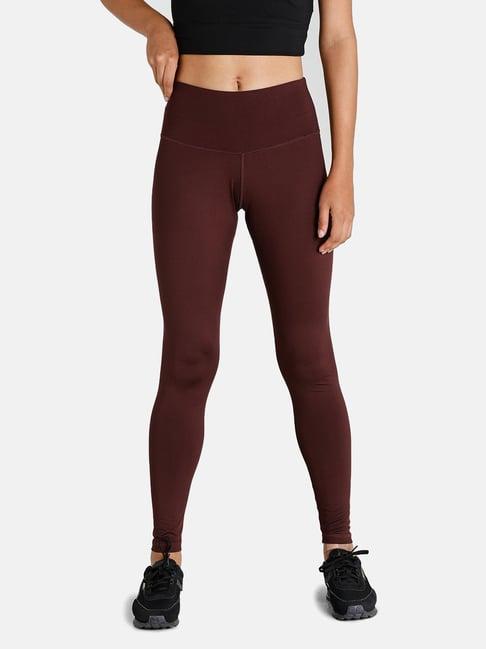 puma brown mid rise tights