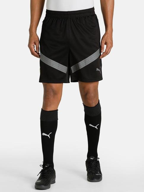 puma bvb black regular fit striped shorts