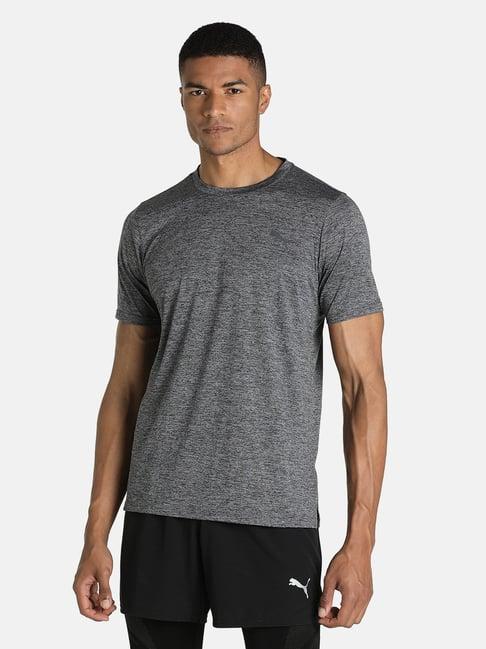 puma charcoal round neck polyester t-shirt