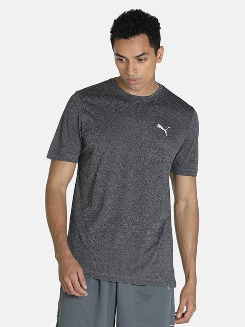 puma charcoal round neck polyester t-shirt