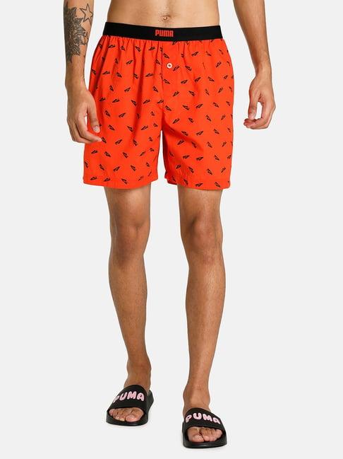 puma cherry tomato regular fit printed boxers