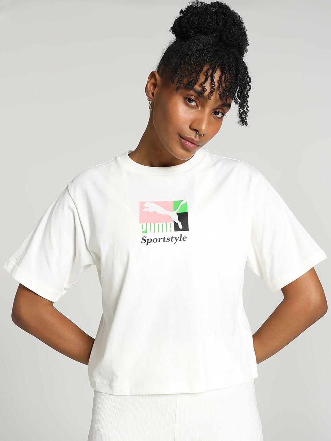 puma classics brand love brand logo detail t-shirt