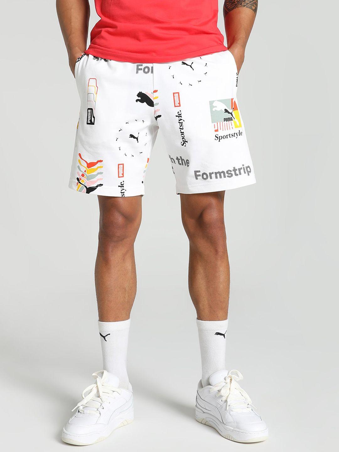 puma classics brand love men printed cotton sports shorts