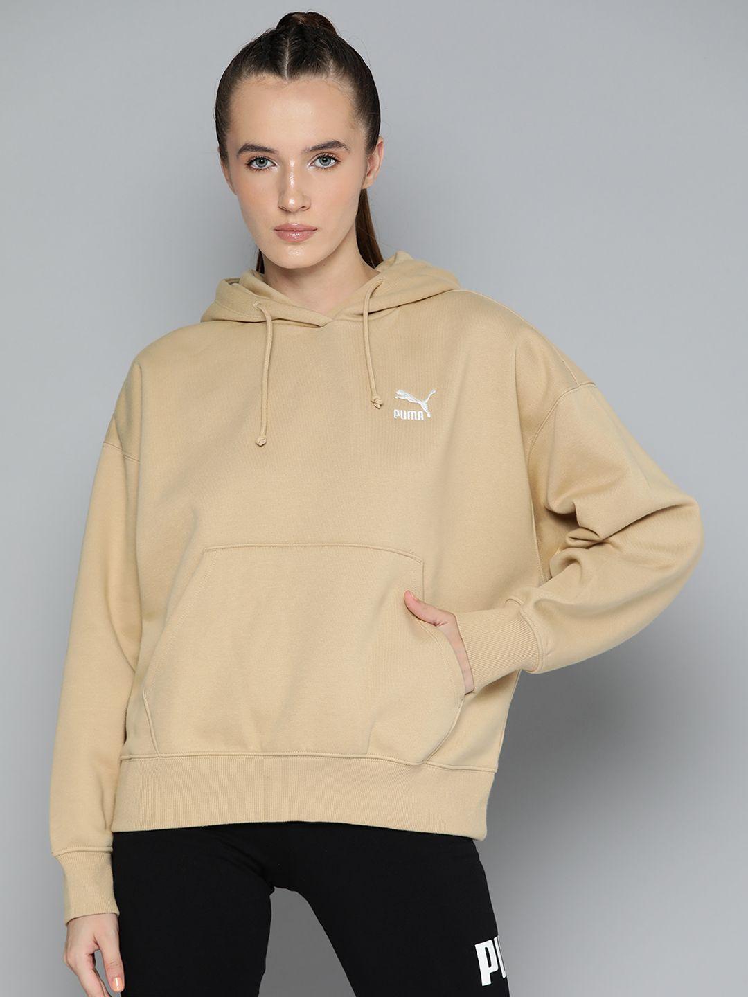 puma classics oversized hooded sweatshirt