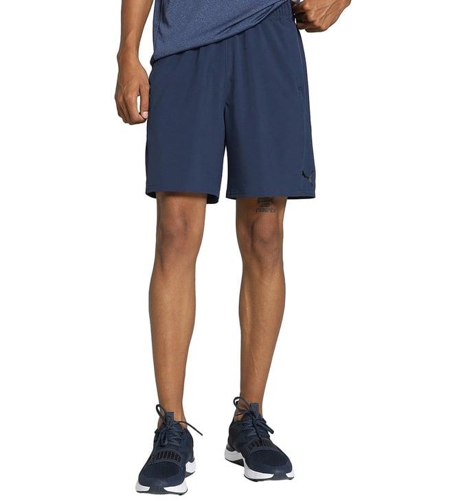 puma club navy regular fit sports shorts