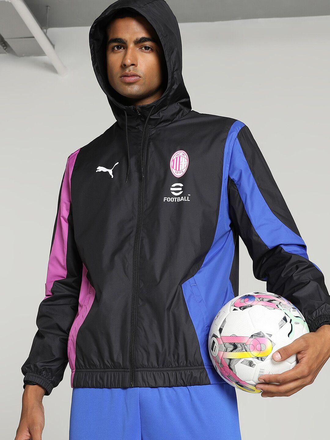 puma colourblocked ac milan prematch sporty jacket