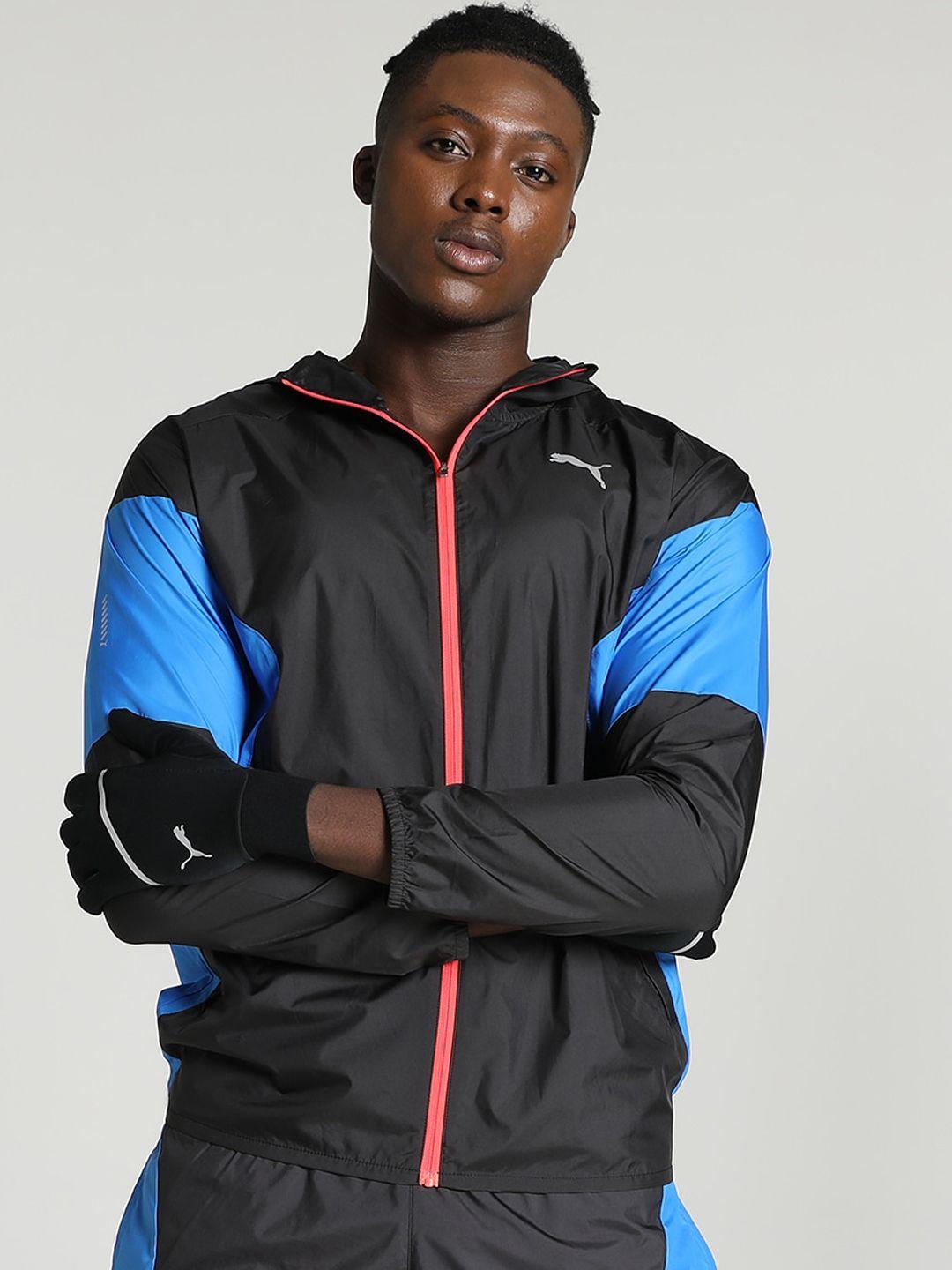 puma colourblocked lightweight running sports jacket