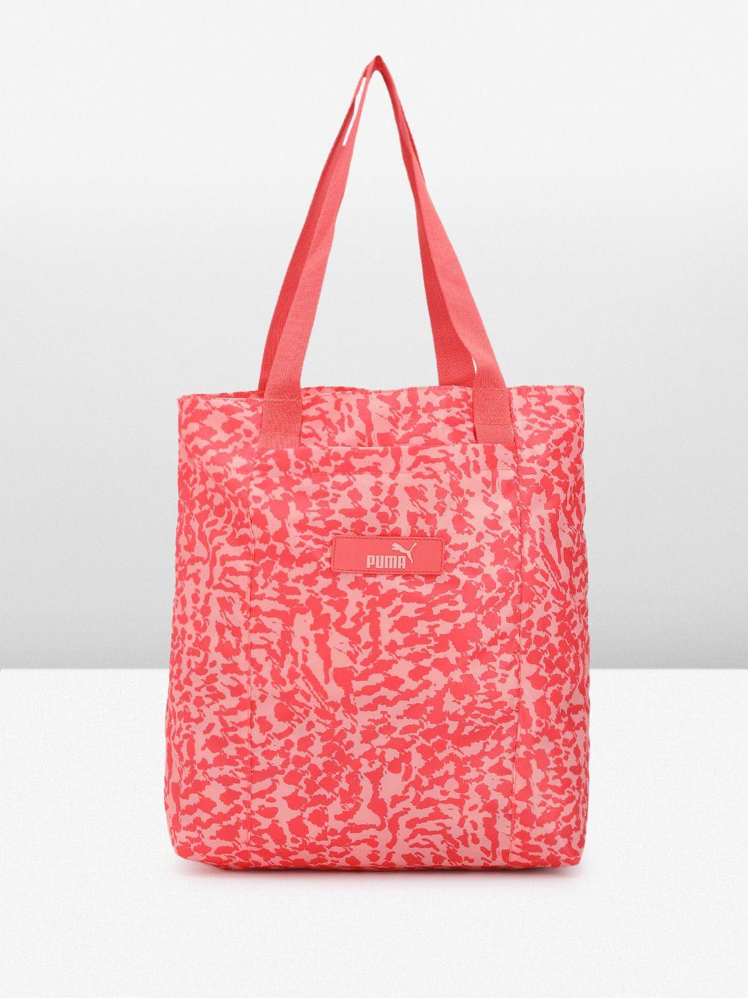 puma core pop printed shopper tote bag