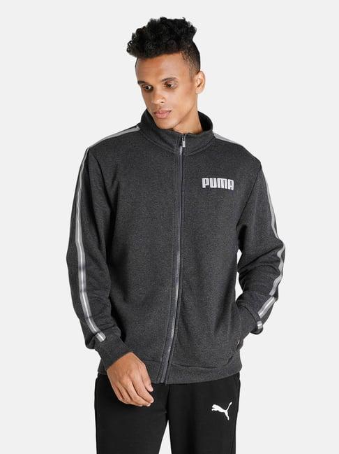 puma dark grey regular fit jacket