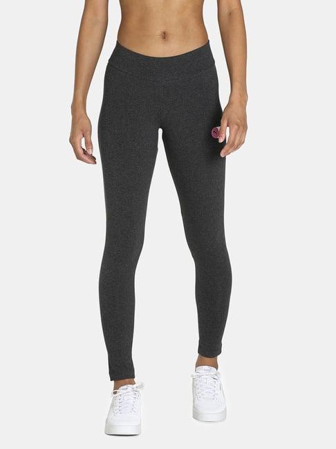 puma dark grey textured tights