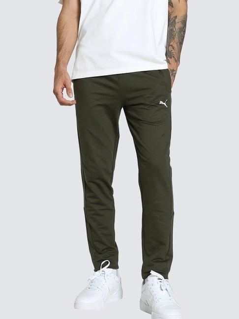 puma dark olive-(forest night) slim fit trackpant