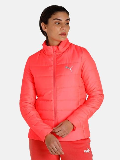 puma dark pink full sleeves puffer jacket