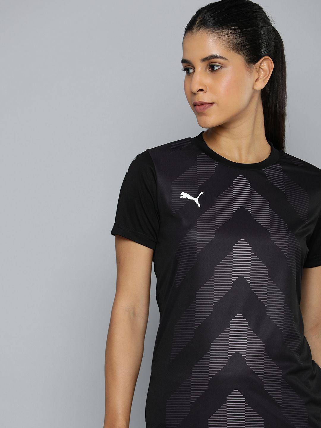 puma drycell teamglory geometric printed regular fit football t-shirt