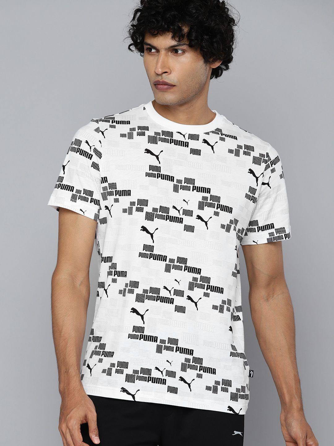 puma ess logo printed t-shirt