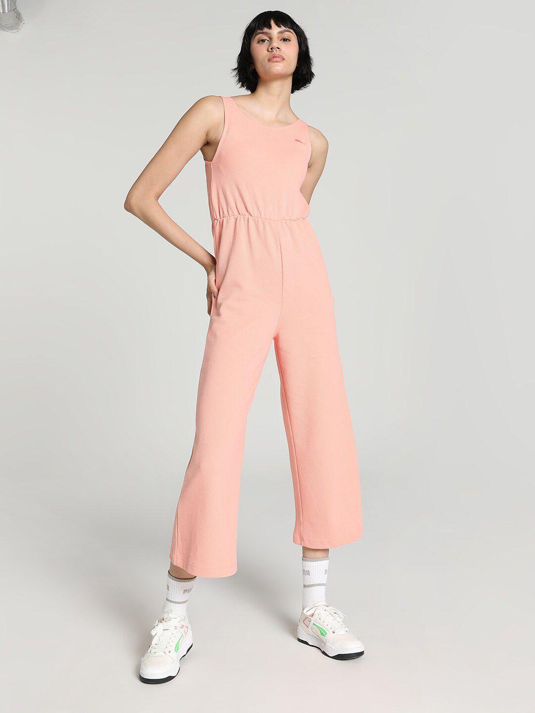 puma ess self-design cotton jumpsuit