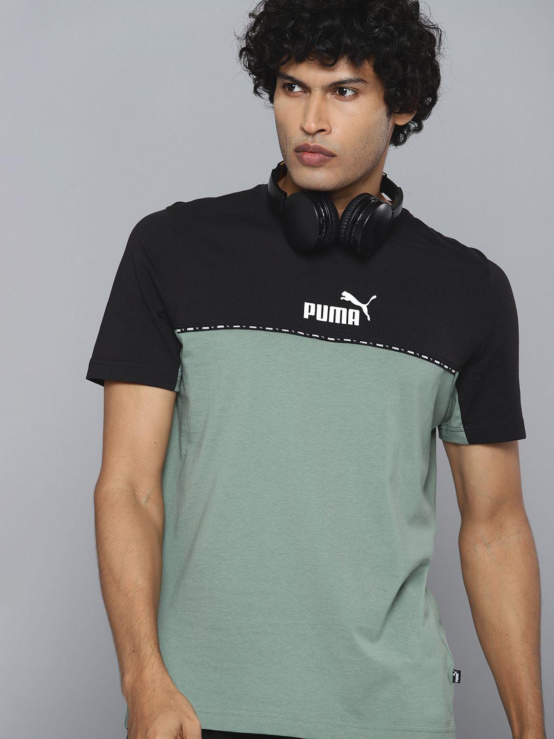 puma essential block x tape regular fit t-shirt