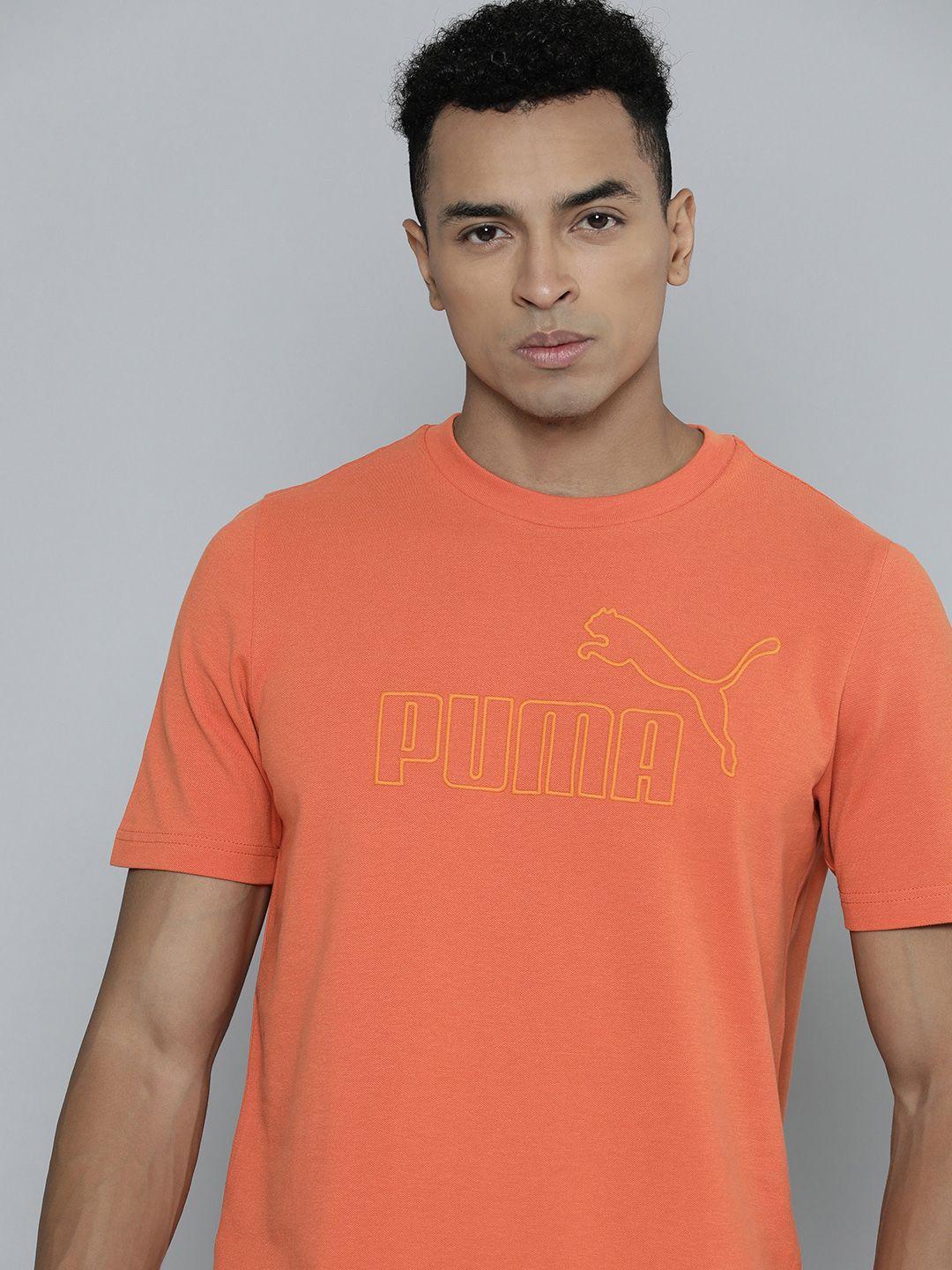 puma essential elevated pique brand logo embroidered pure cotton outdoor t-shirt