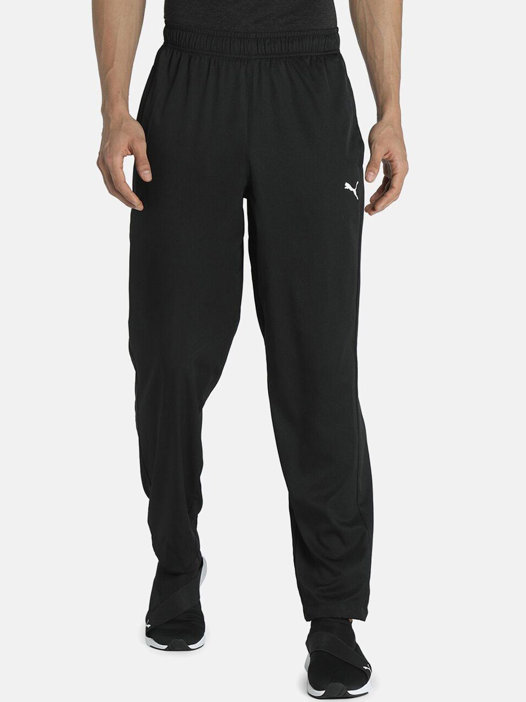 puma essential men black polyester woven track pants