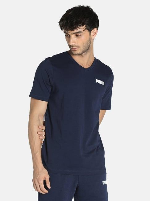 puma essentials blue crew t-shirt