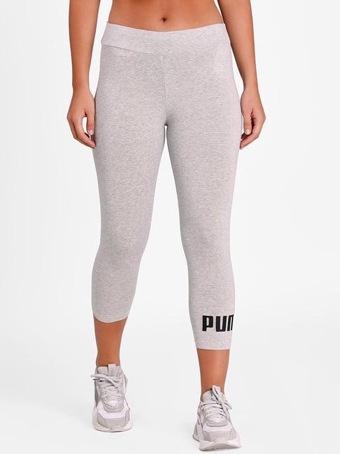 puma essentials grey textured tights