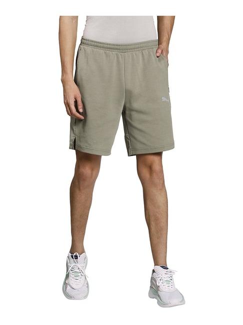 puma evostripe lite grey cotton regular fit sports shorts